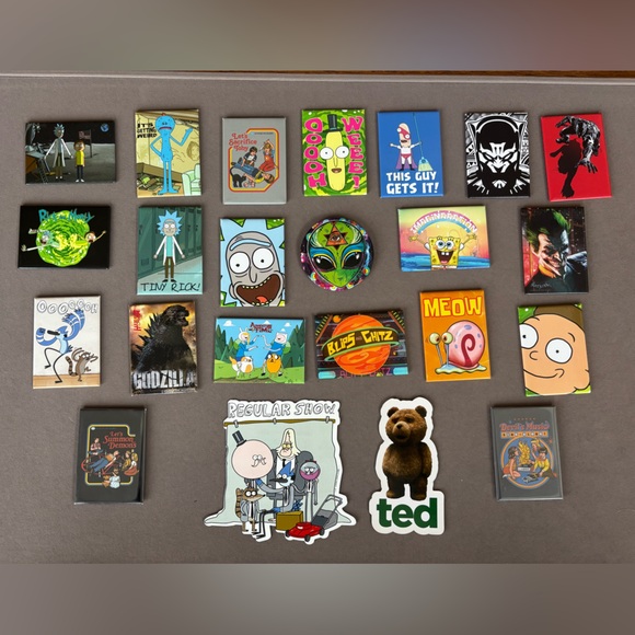 Other - Assorted Cartoon and Movie Magnets